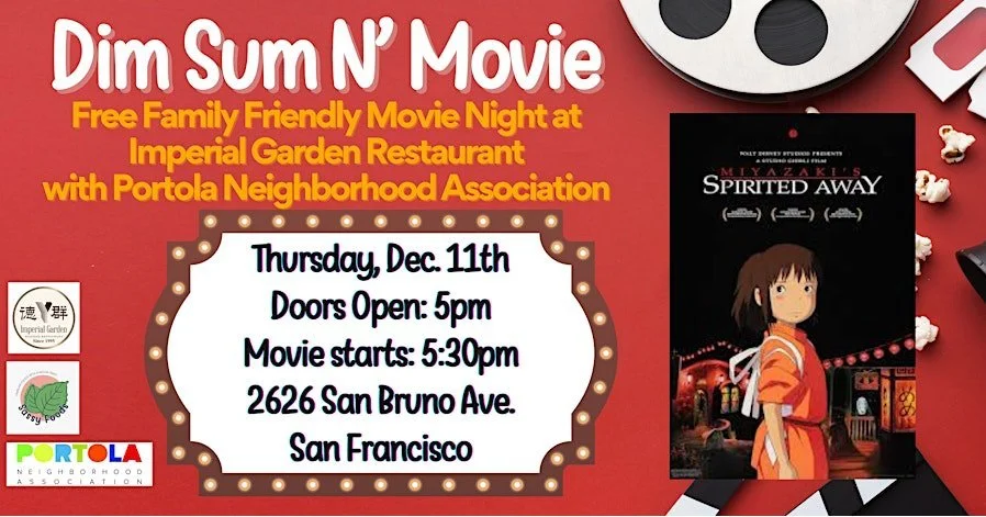 It's a movie night with popcorn and dim sum. Why not?!

A communal event for everyone to decompress and enjoy a classic movie. Come as one or come as a group, Imperial Garden welcomes everyone into their venue for some dim sum and to watch Spirited A