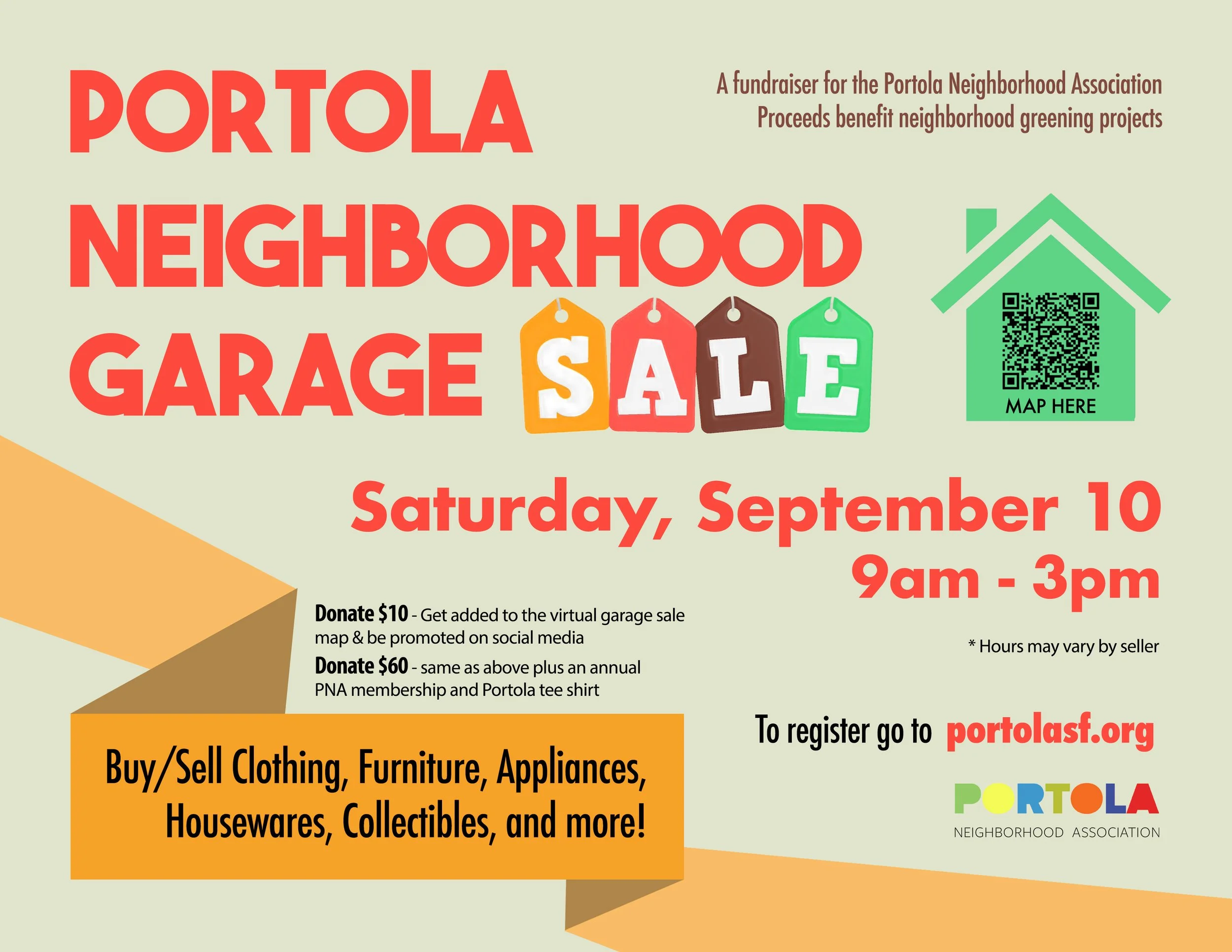 Portola Neighborhood Garage Sale Sept 2022 — Portola Neighborhood