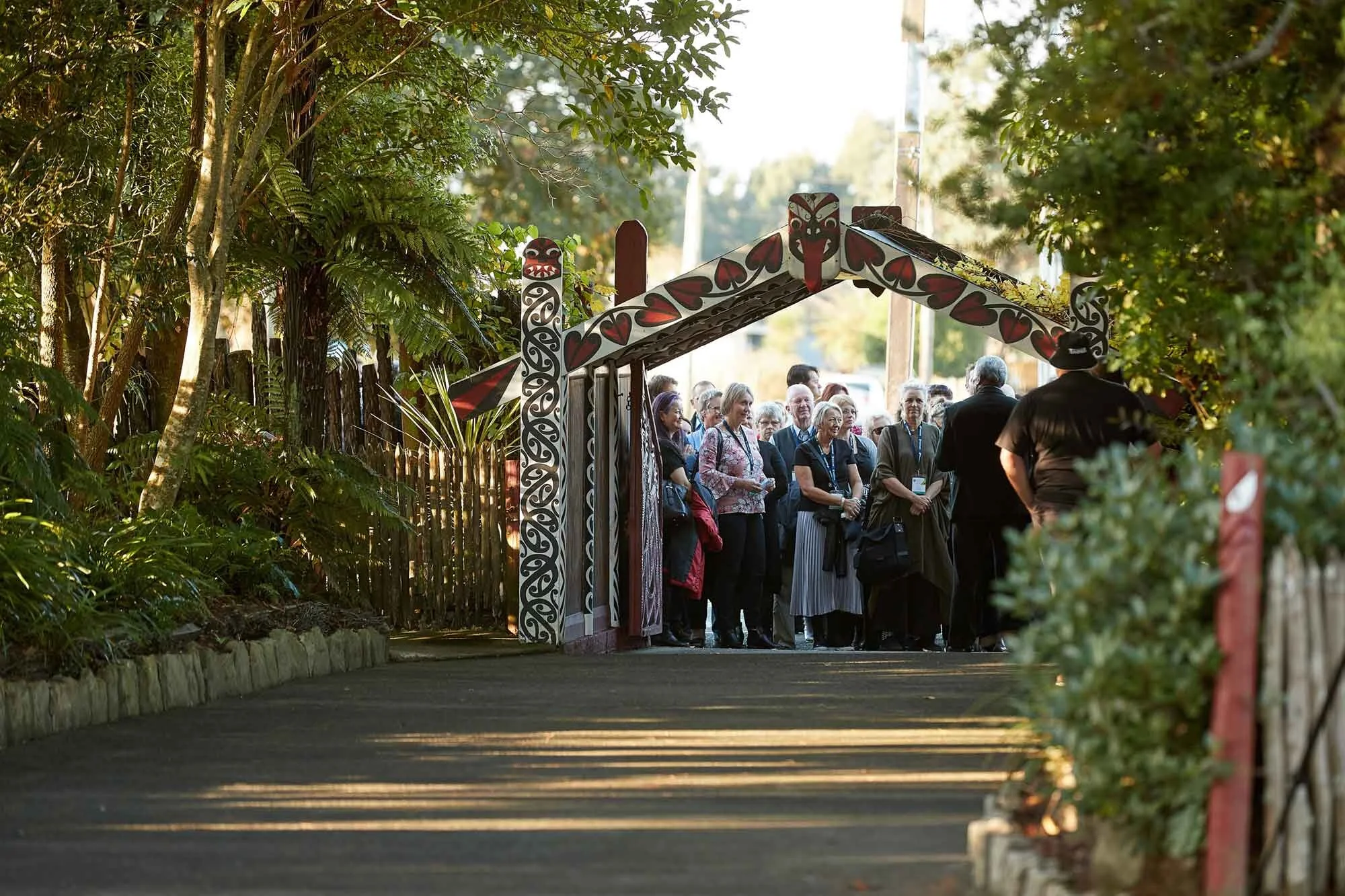 Conference delegates opening cermemony at a Marae
