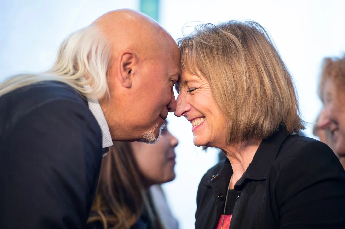 hongi - maori greeting at a conference