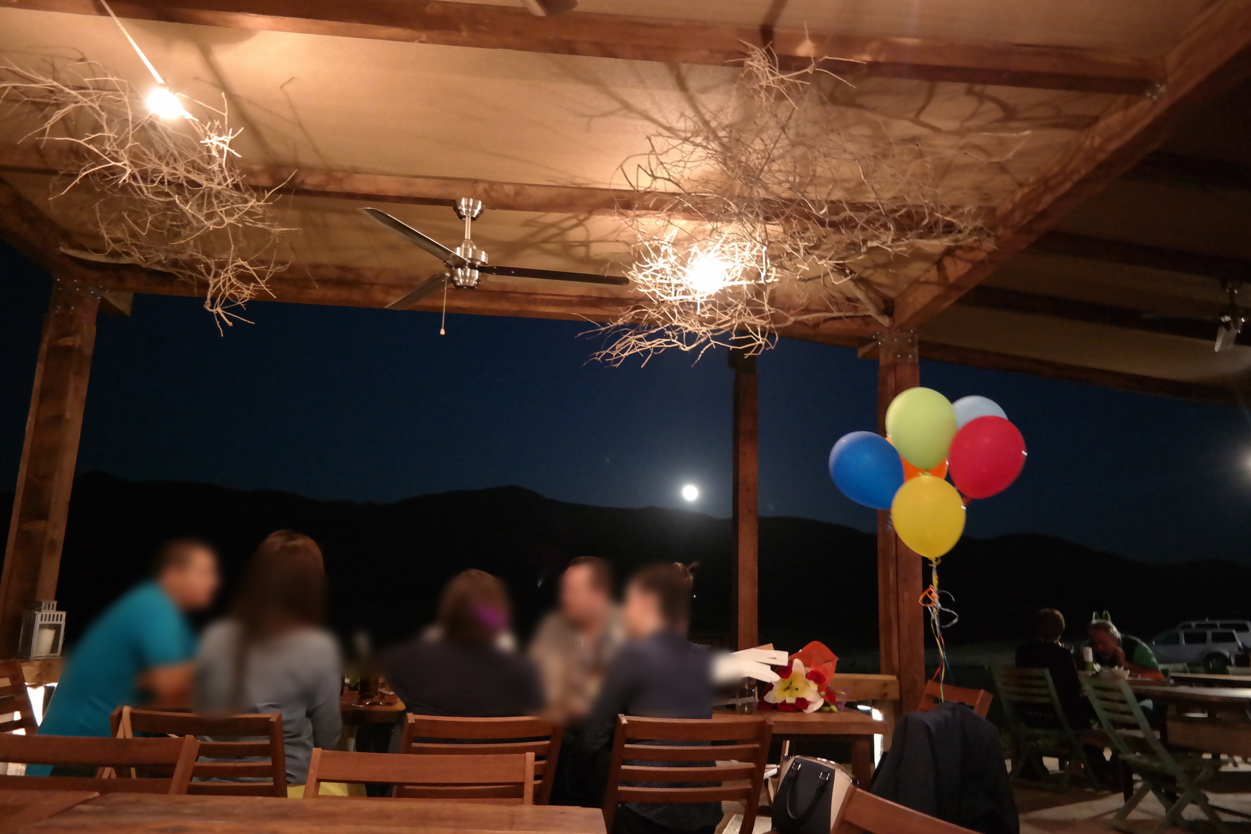 Moonlight over the perfect dinner at Finca Altozano 