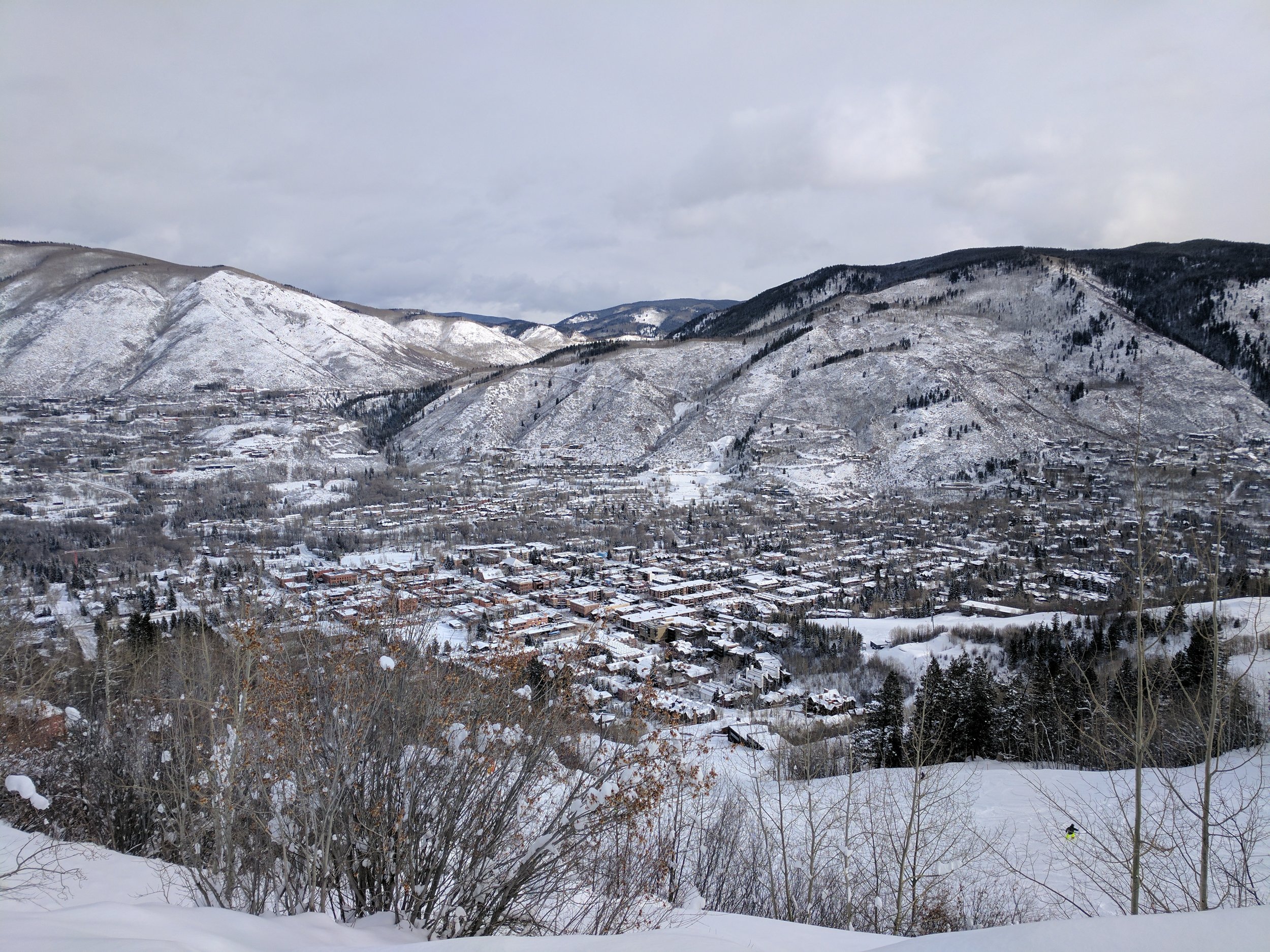 The Town of Aspen from the slopes. 