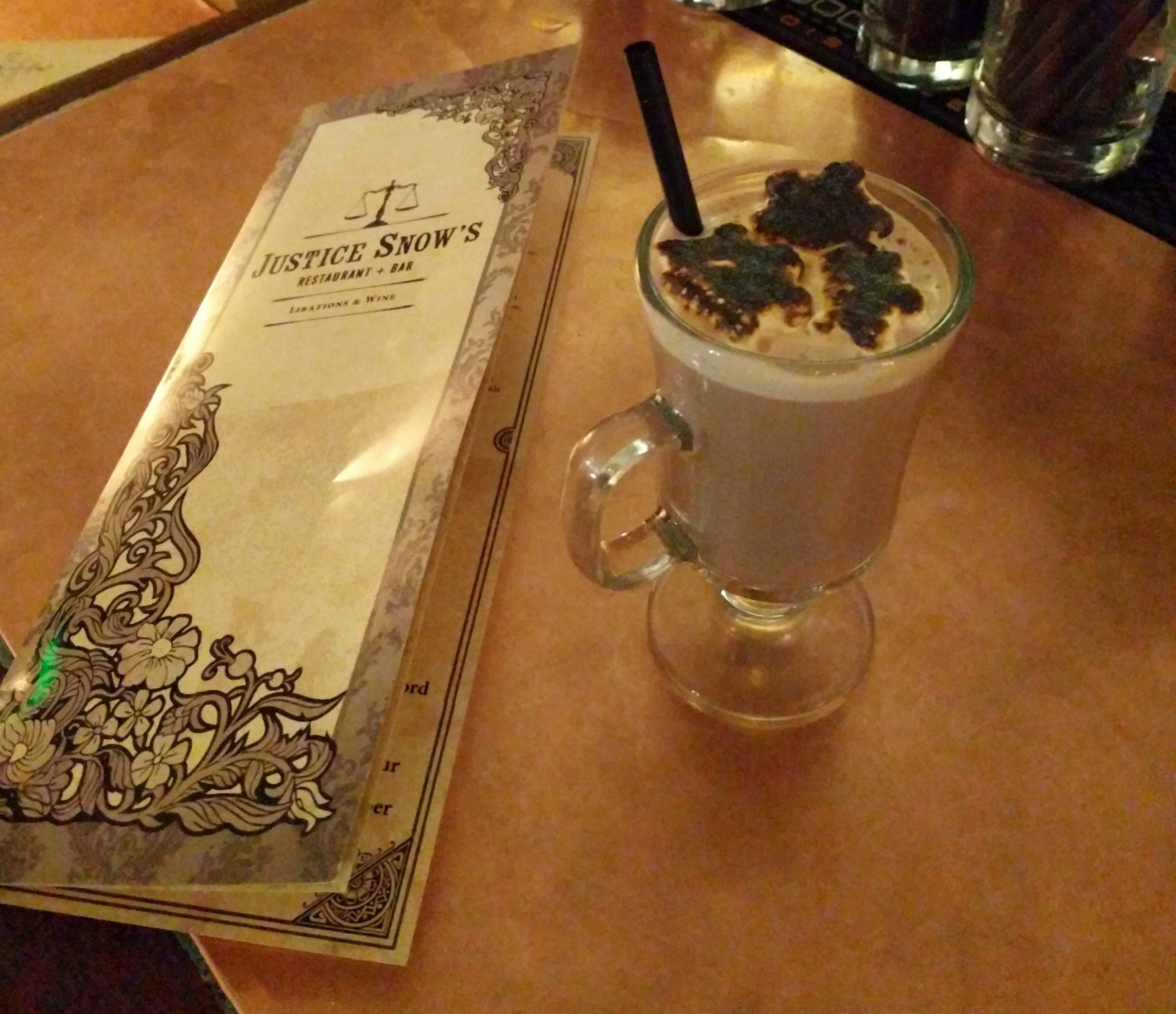 Boozy Hot Chocolate from Justice Snow's cocktail bar. 