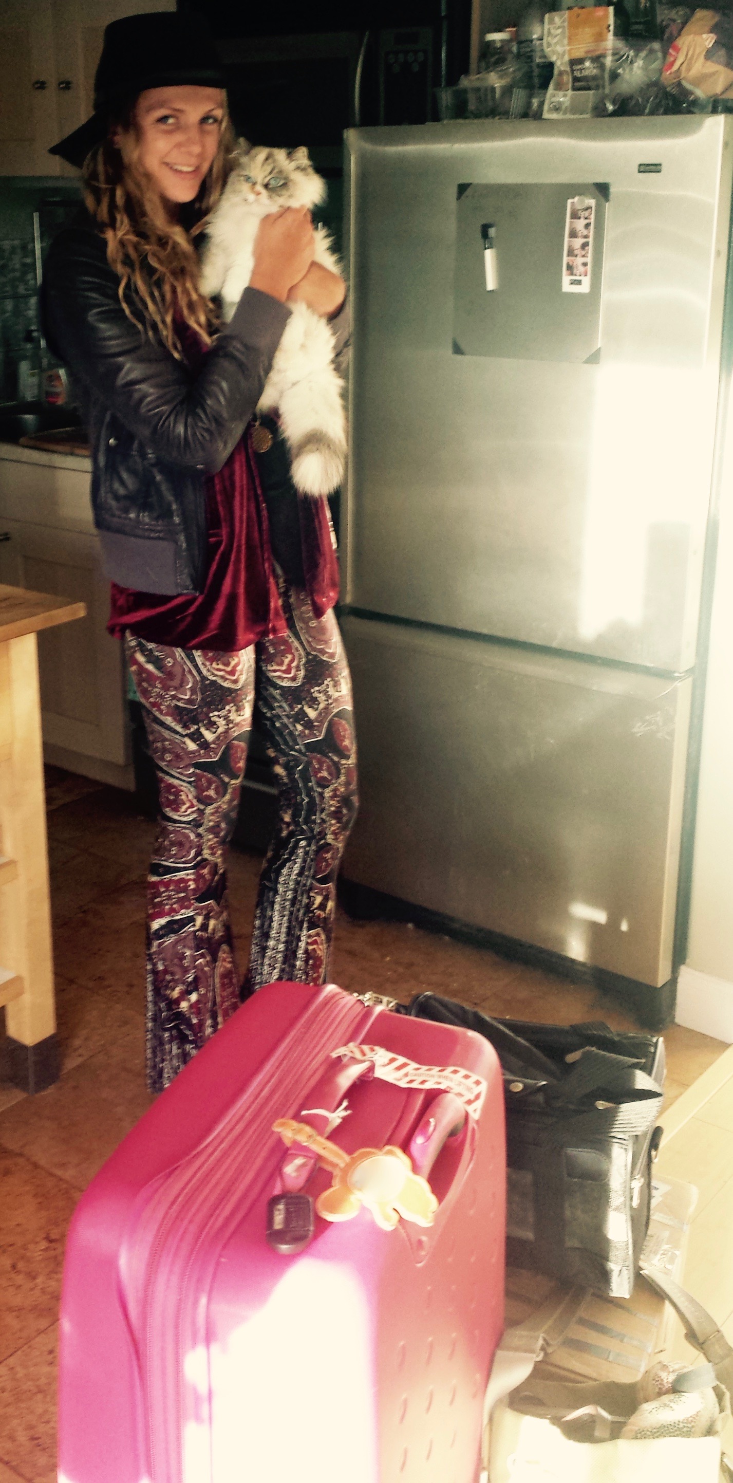 My ride or dies for the airport, hats, bells, layers and my @kittenleia