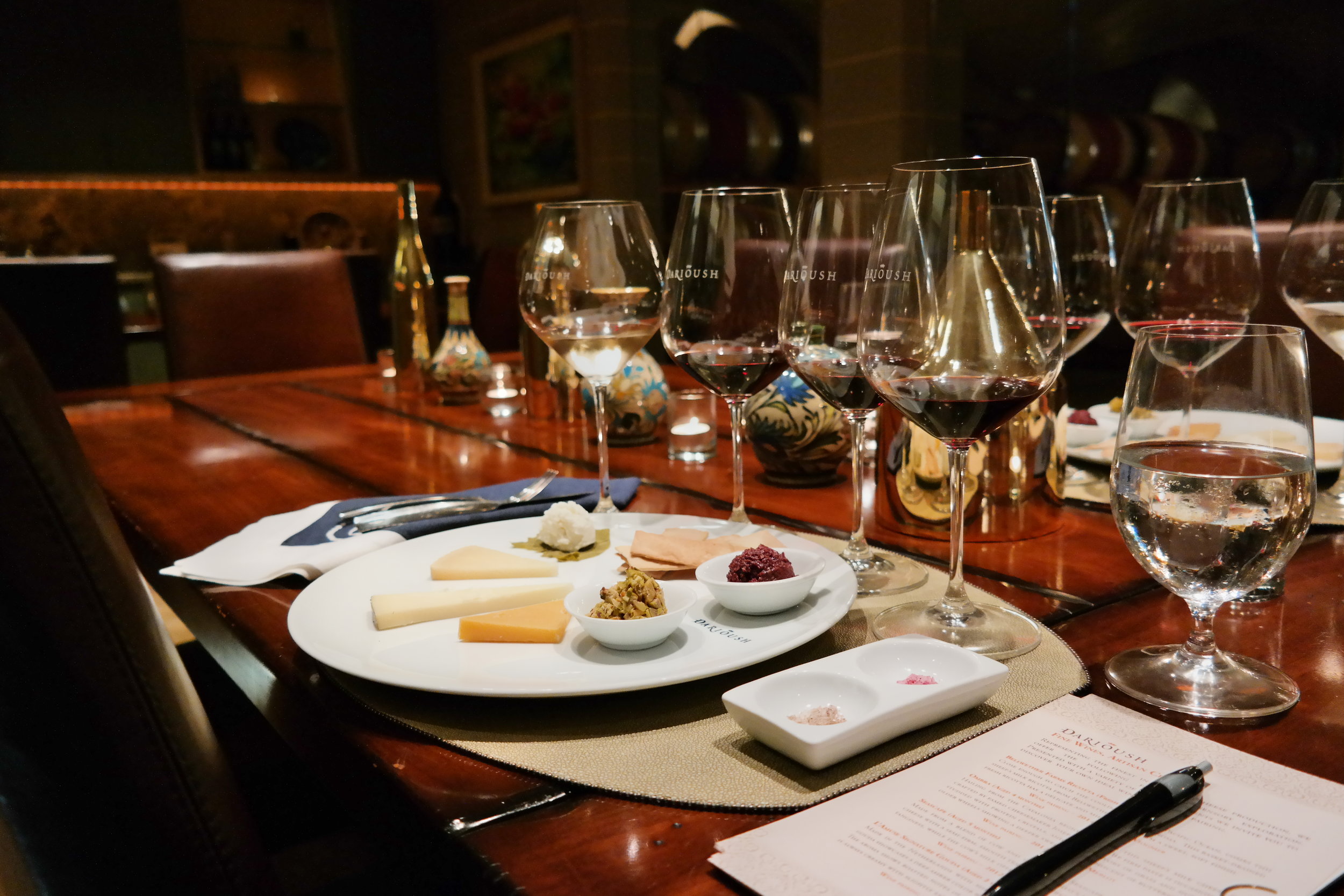 Darioush Wine and Cheese tasting worth a splurge! 