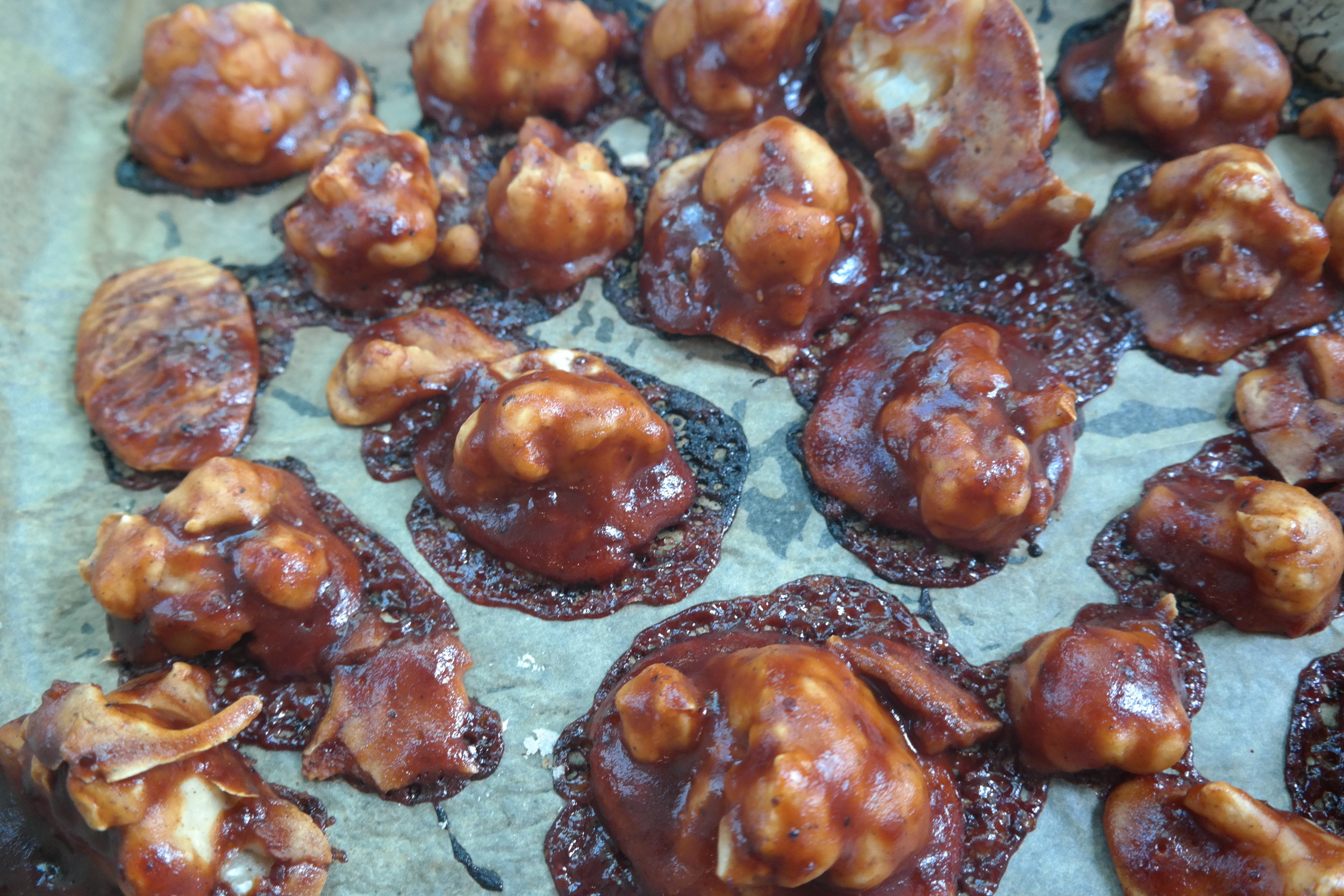 Cauliflower bites are ready to be enjoyed 