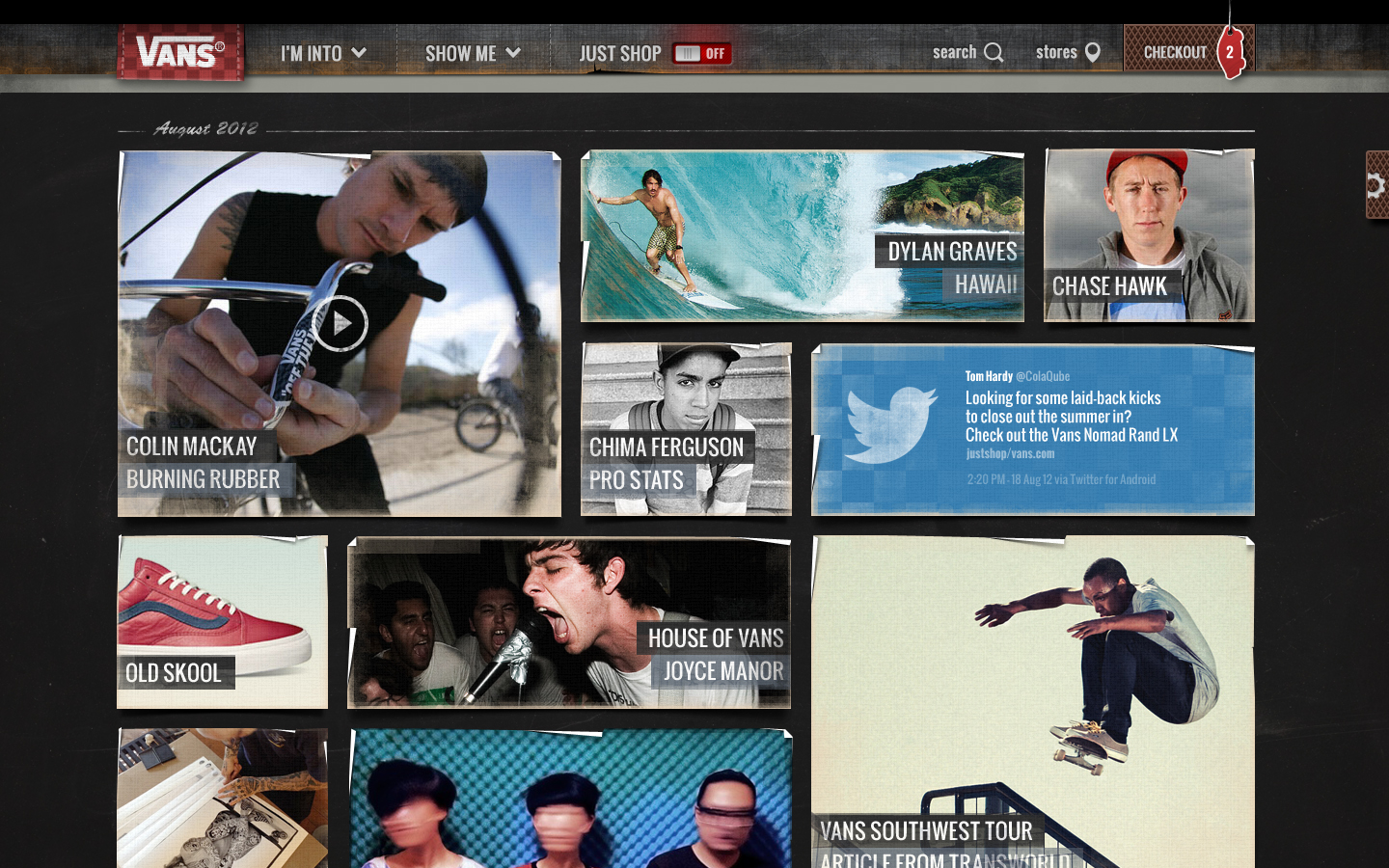 vans home page