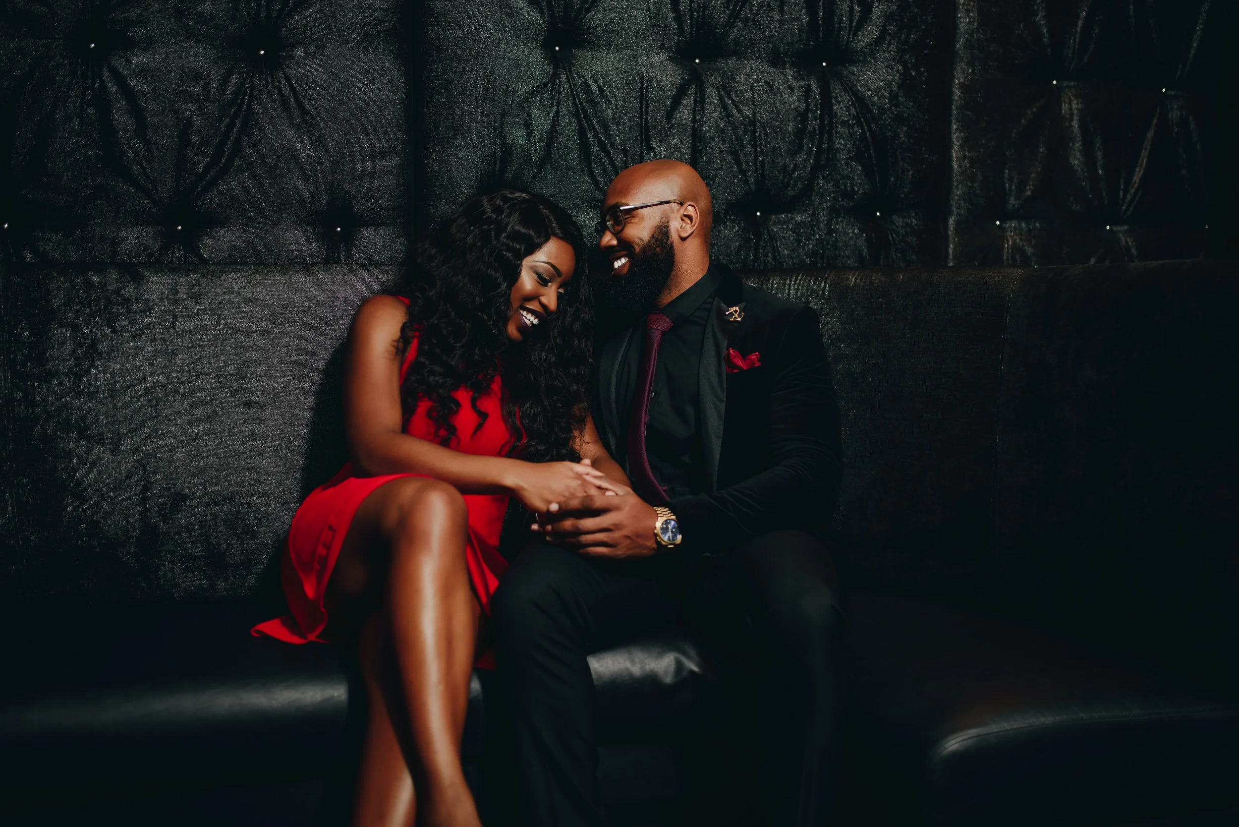 Midtown Houston Engagement Photo Session with Eric and Peace 1-14-17
