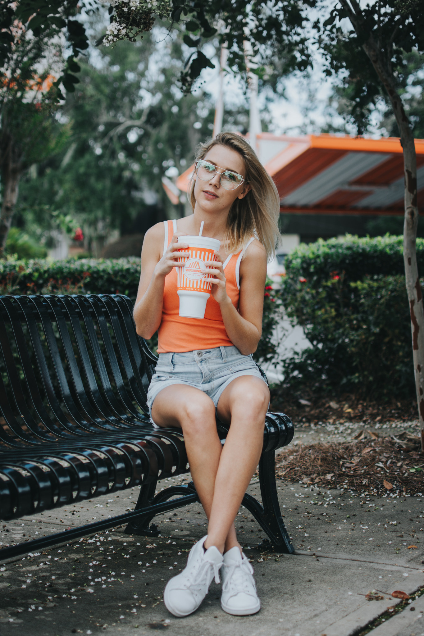 A portrait of Amanda at Whataburger