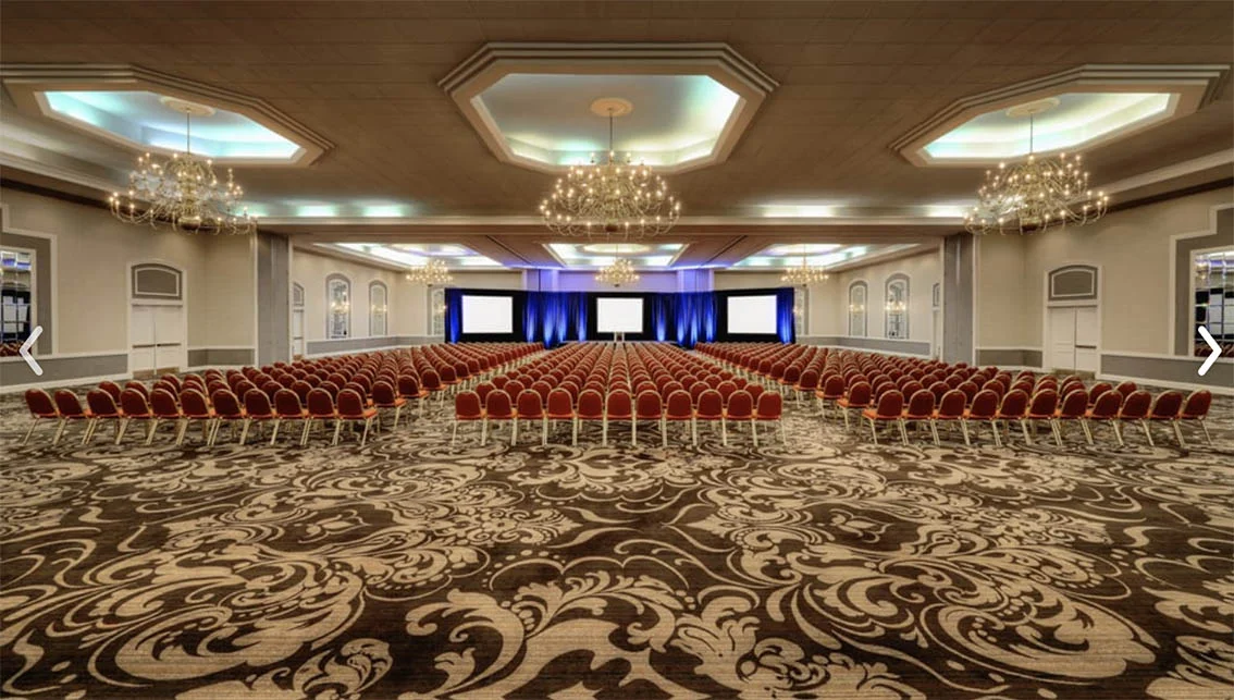 The Sheraton/ Le Meridian Hotel Symphony 4 Ballroom set up and ready to be performed.