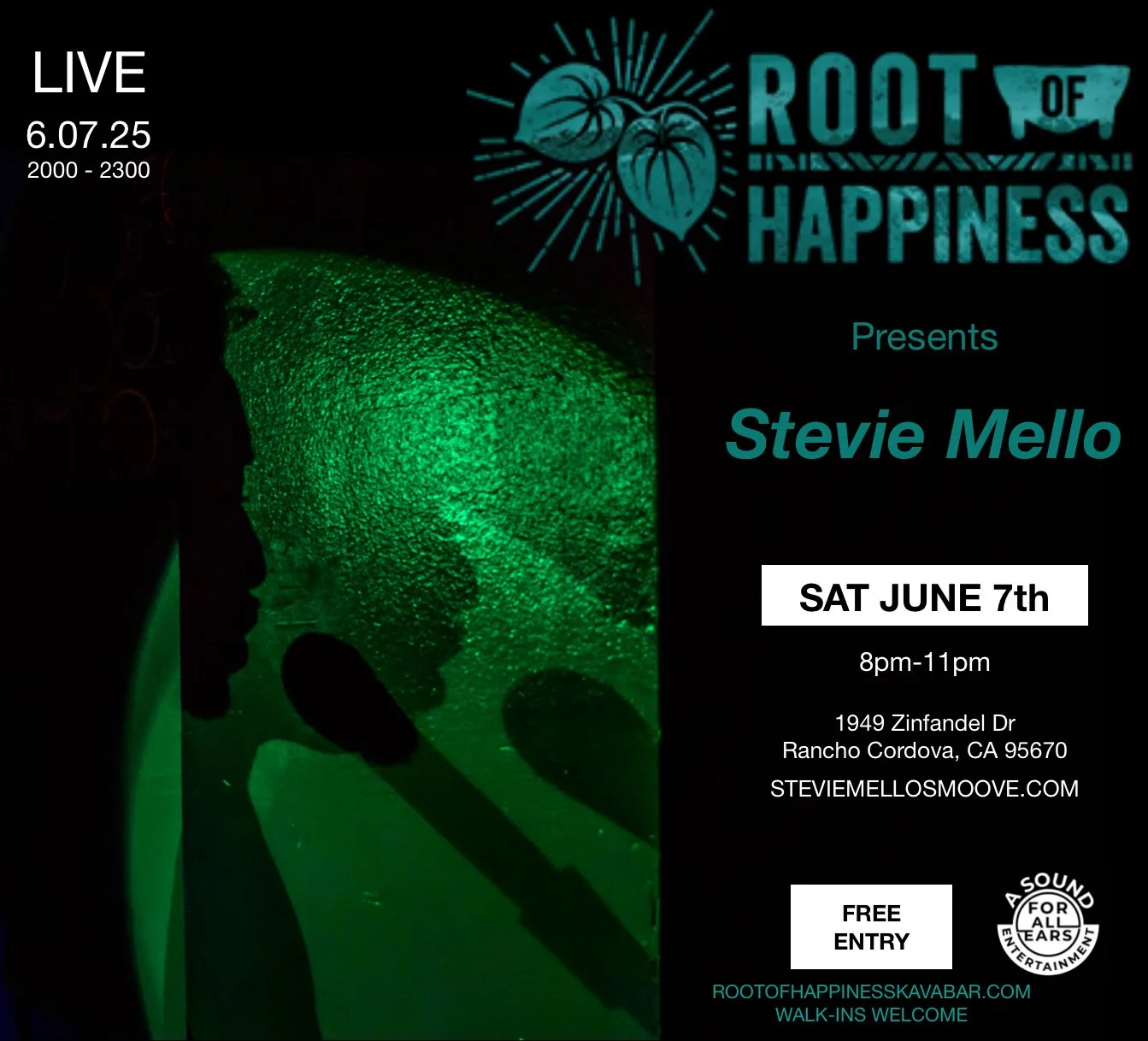 Stevie Mello @ Root of happiness 