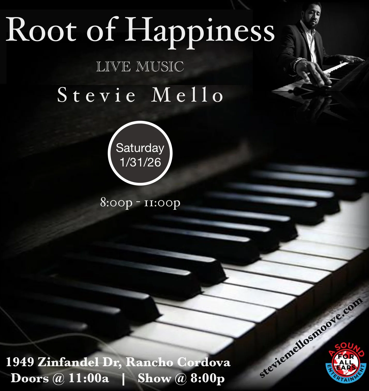 Stevie Mello @ Root of happiness 