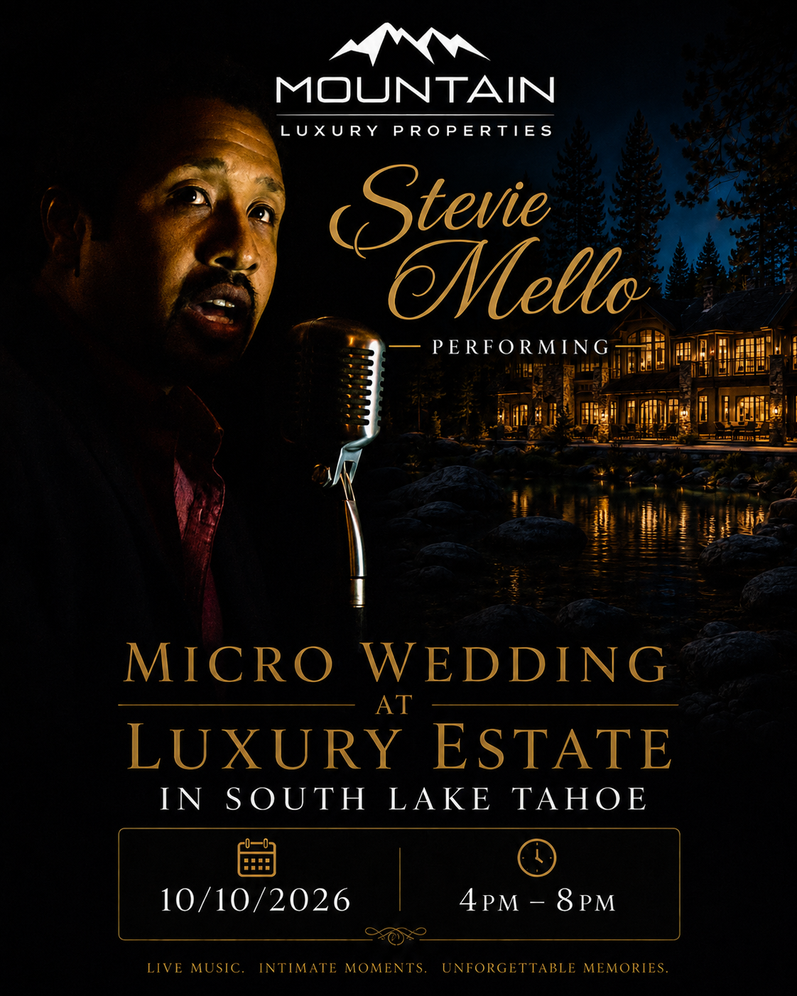 Stevie Mello @ Private Wedding in Lake Tahoe