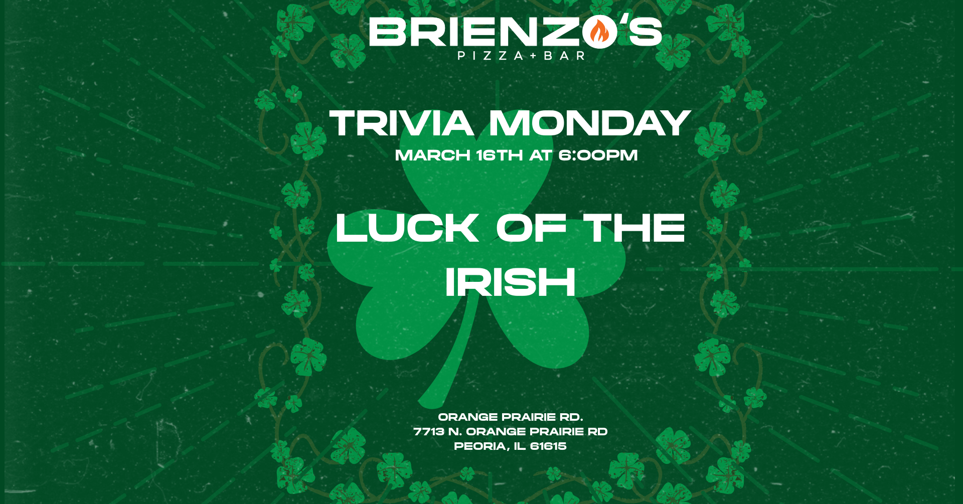 🍀 Luck of the Irish Trivia Night! 🍀