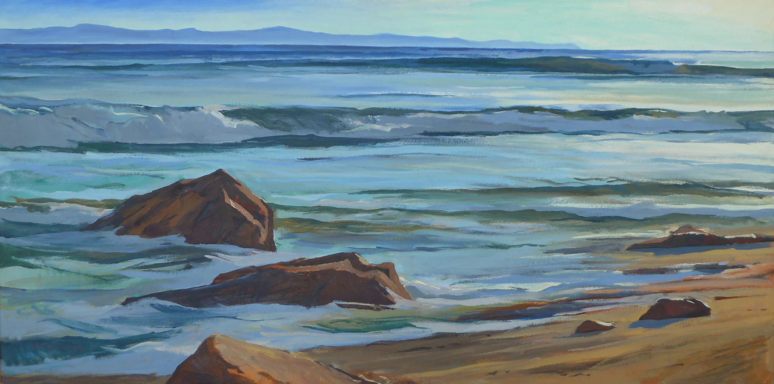 Santa Barbara Seascape, 24 x 48"