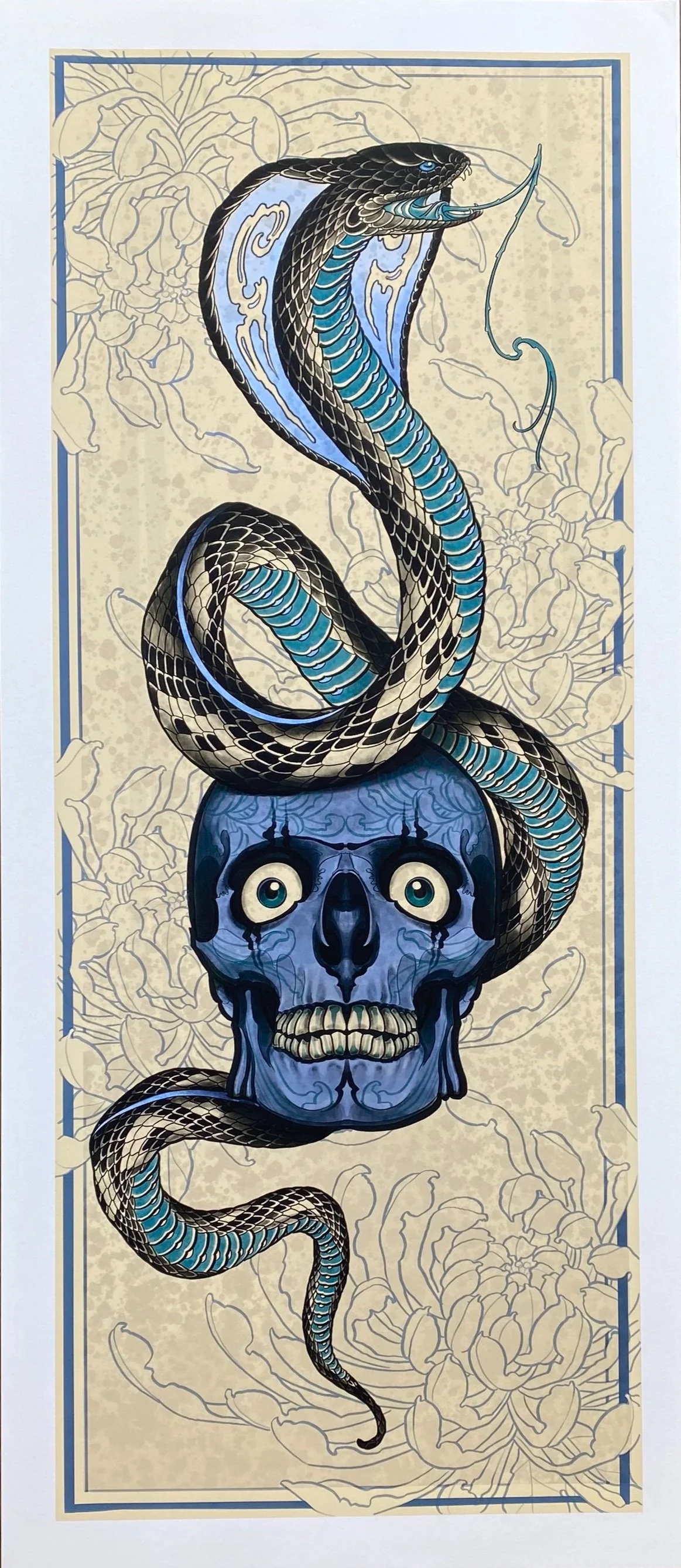 Snake & Skull Design by Vincent Silver