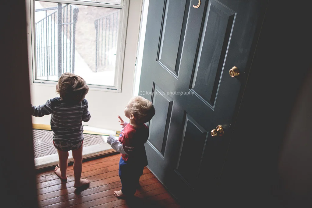 and waiting by the door when daddy gets home so you can hug him as soon as possible <3