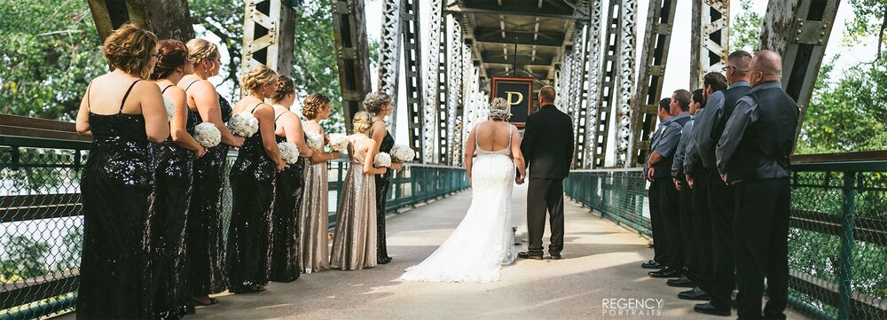 Yankton, SD Meridian Bridge Wedding. 
