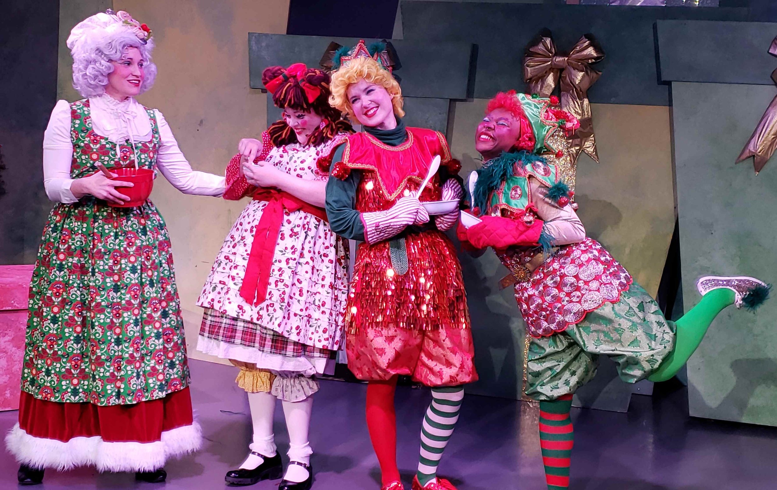 (l-r) Kristen Wielenga, Samantha Bonzi,Trillium Falotico, Sydney Swanson GhostLight Theatre’s “Eleanor’s Very Merry Christmas Wish–The Musical”.jpg