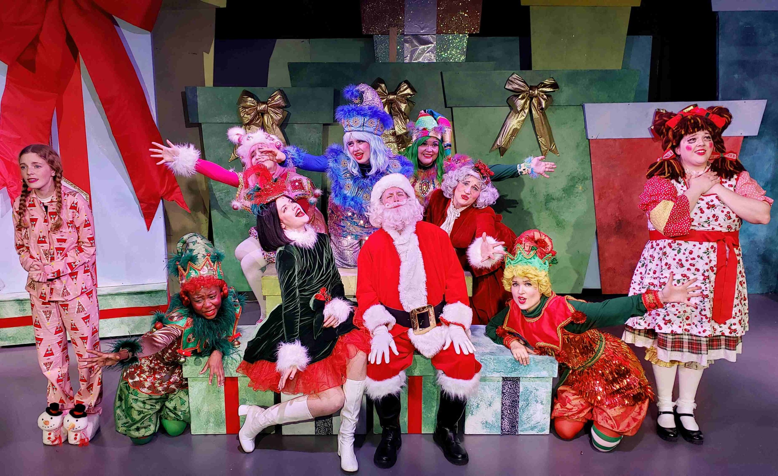The cast of GhostLight Theatre’s “Eleanor’s Very Merry Christmas Wish–The Musical” playing weekends Nov 26 – Dec 11 Roxbury Road Creative PHOTO.jpg