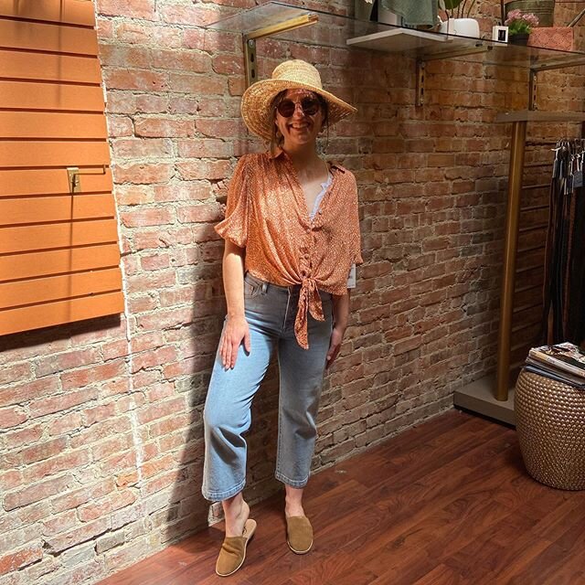 Have fun with your summer style with a new pair of sunglasses for $18! We also have summer sun hats to accent any outfit! We are open 12-5. Hope to see you!