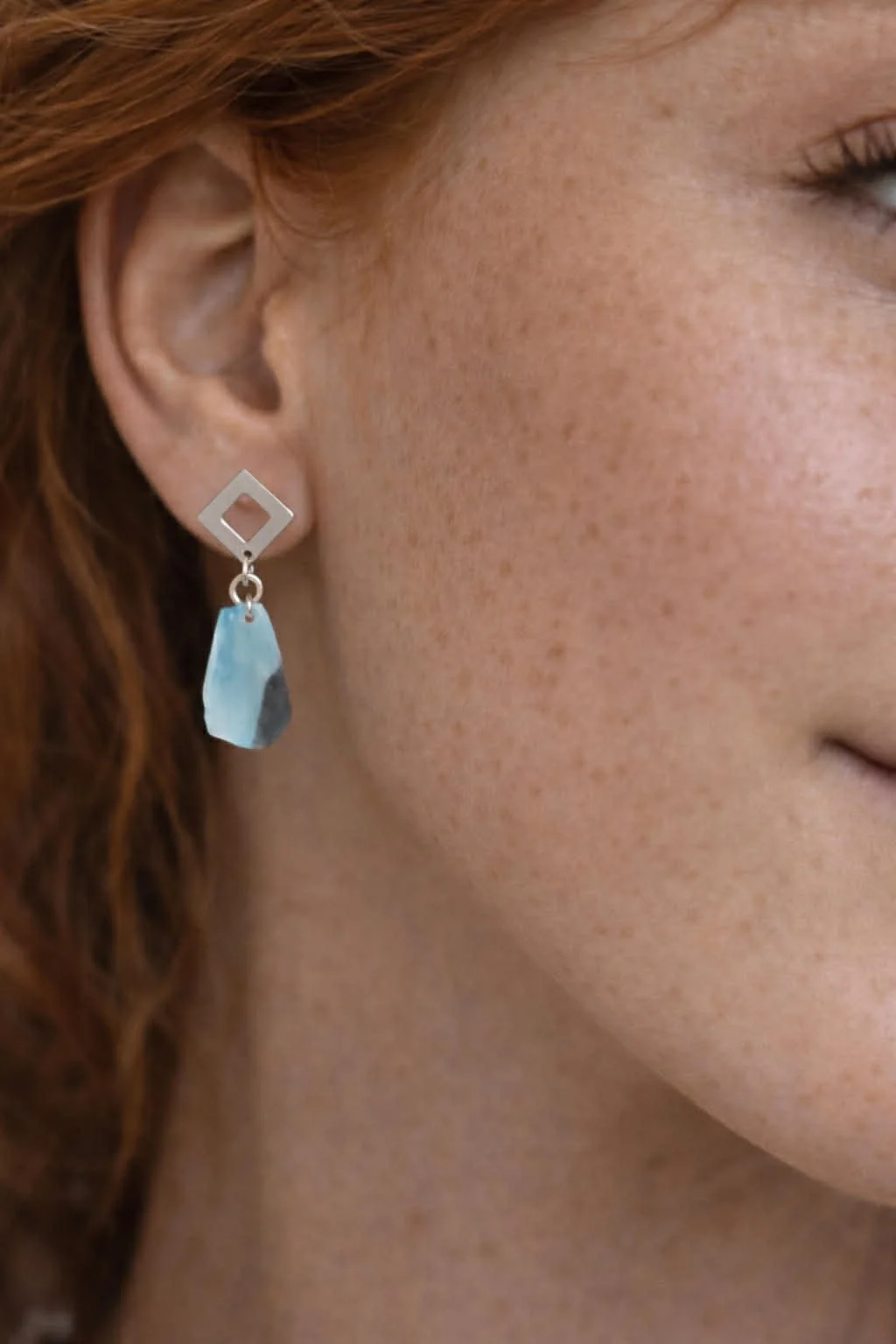 Natural Azorean Fish Scale Earrings