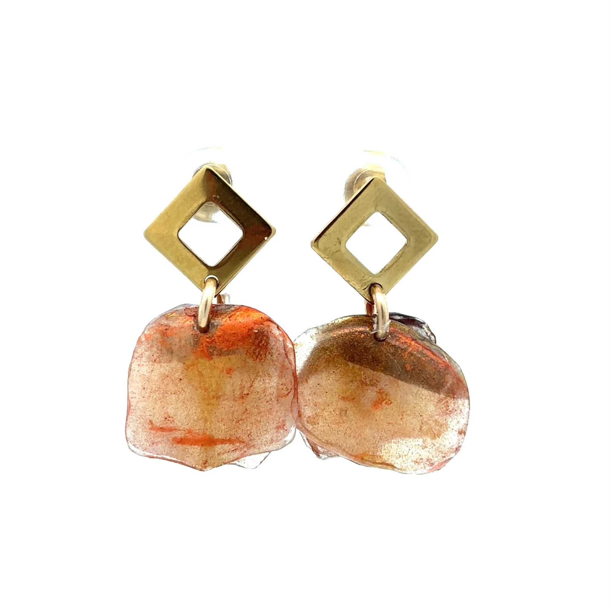 Genuine Fish Scale earrings in resin