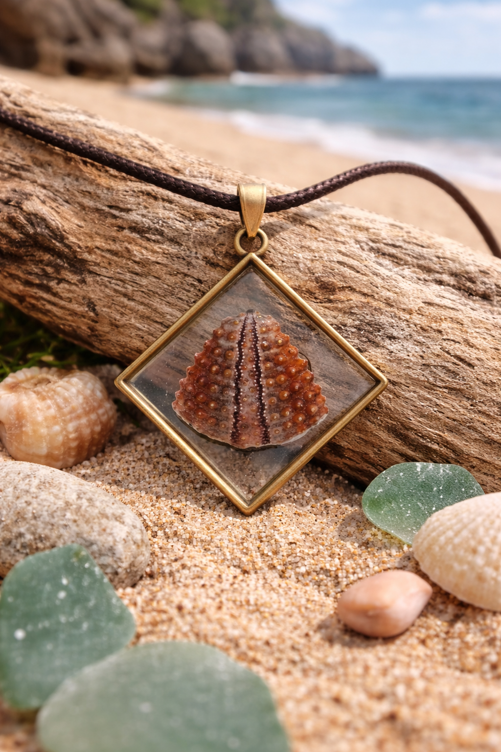 Sea Urchin Shell Pendant