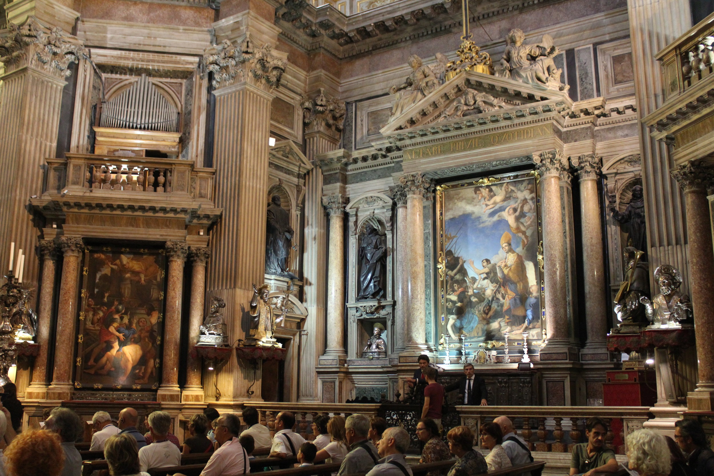 Inside San Gennaro's chapel