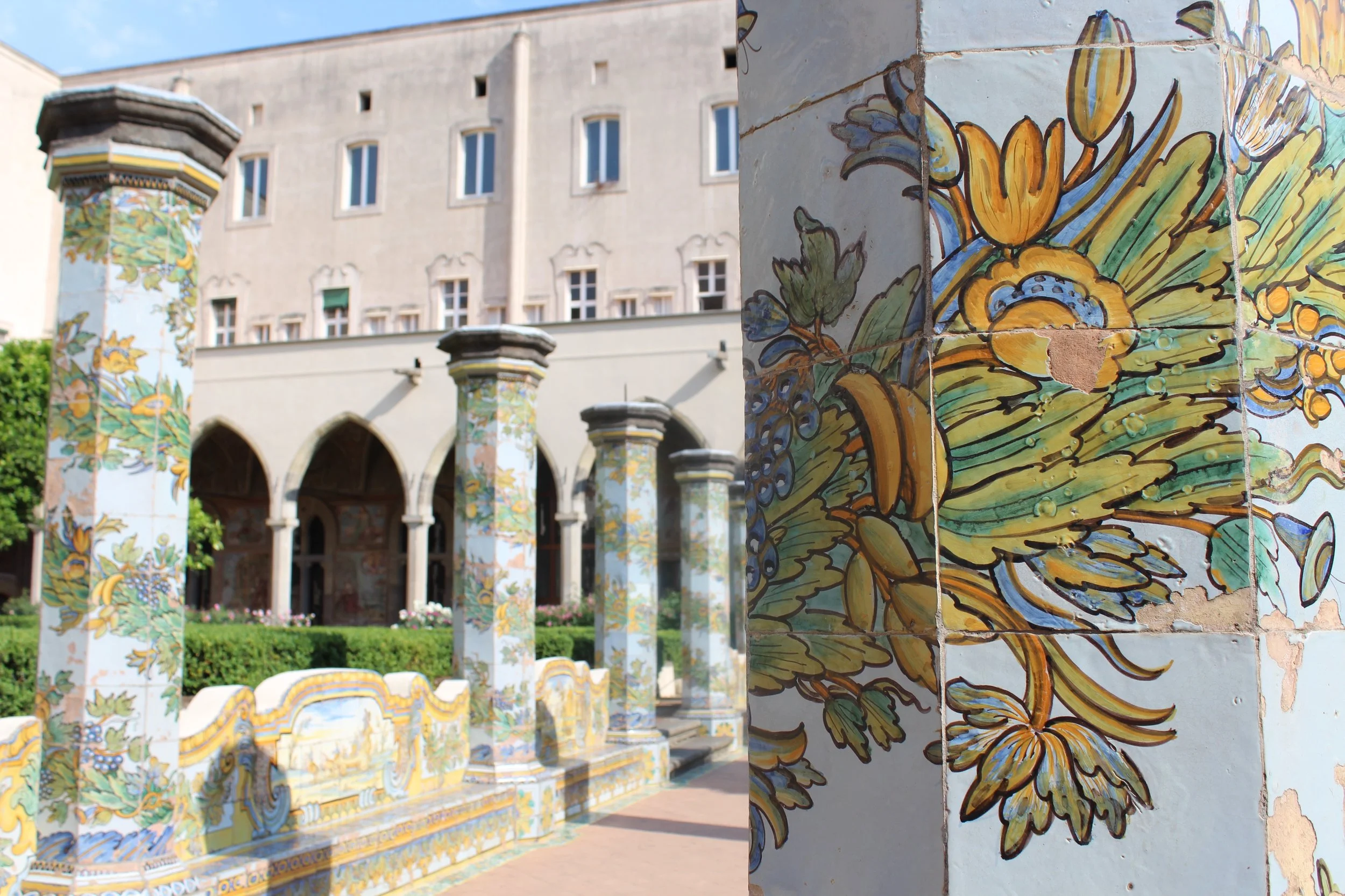 The majolica cloister of Santa Chiara