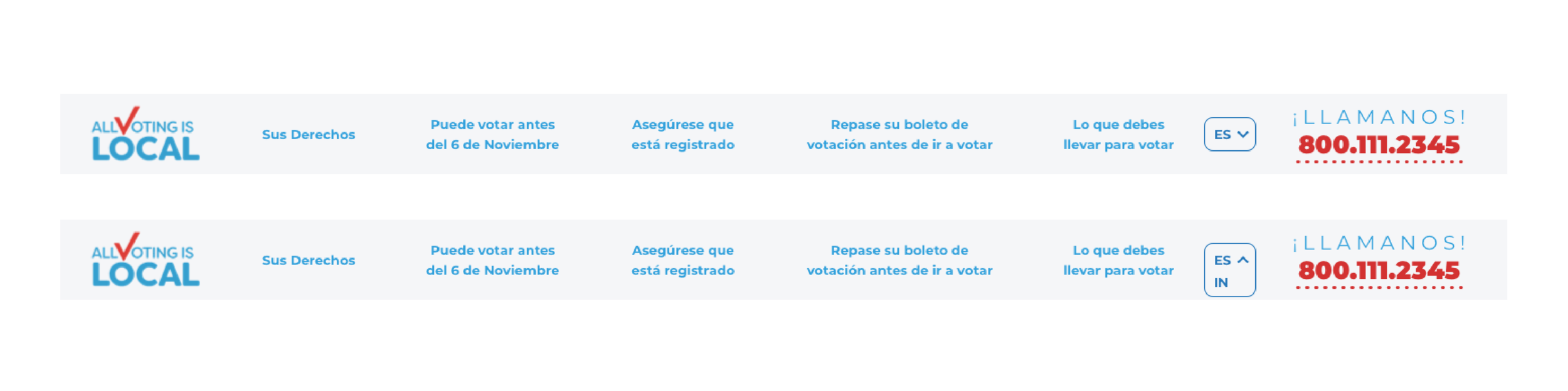 Alternate sticky navigation in case the site needs to be translated into English.