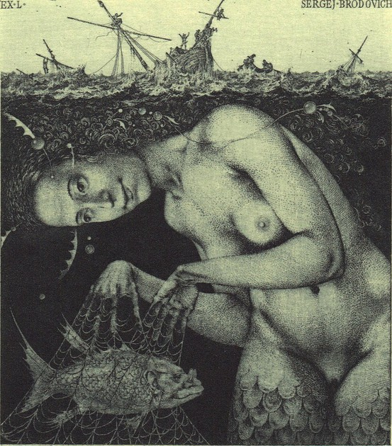   Mermaid Lithograph  from  Life  Magazine 