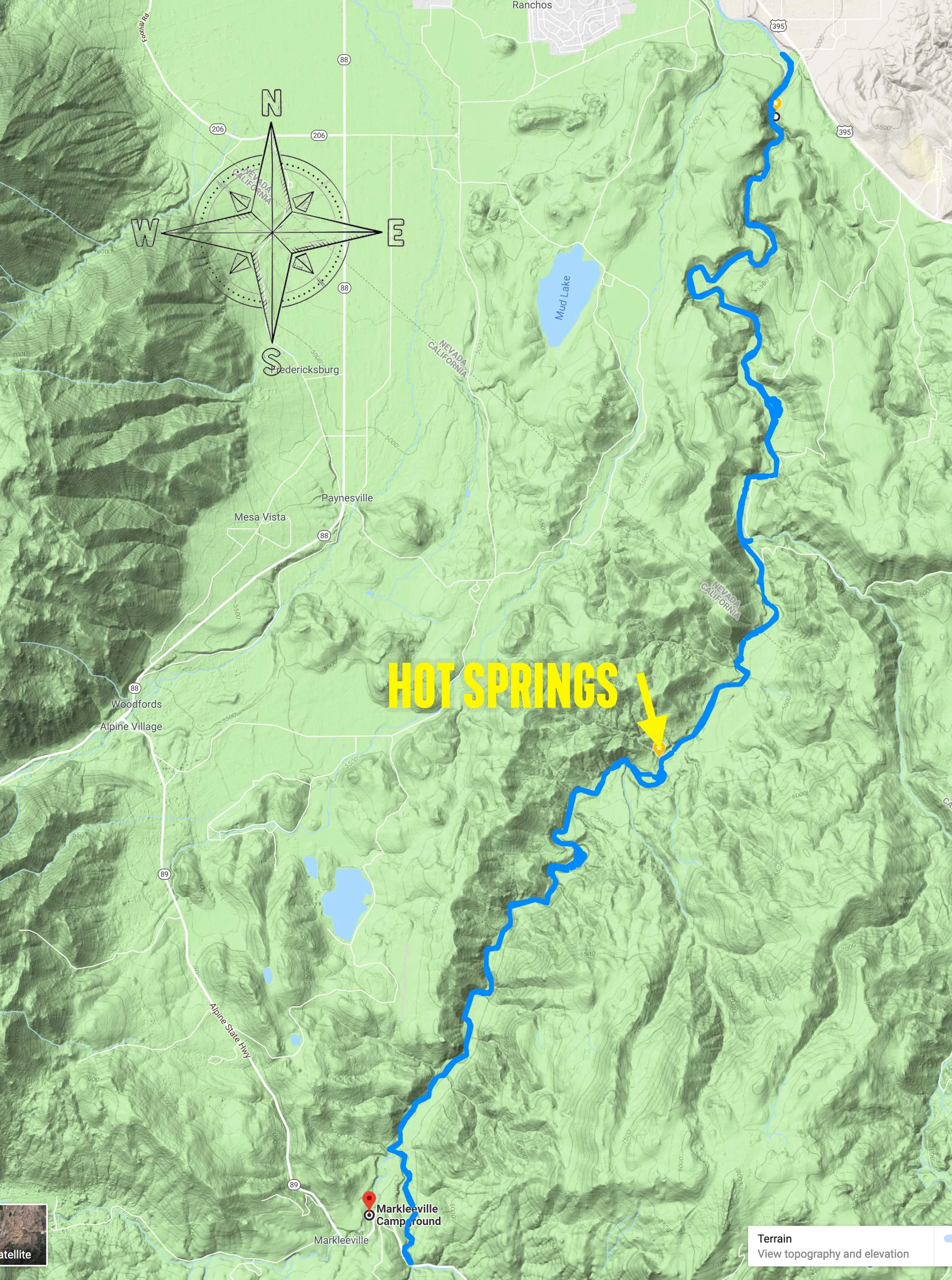 The 32km (20 miles) Wilderness Run of the East Fork of the Carson River in California