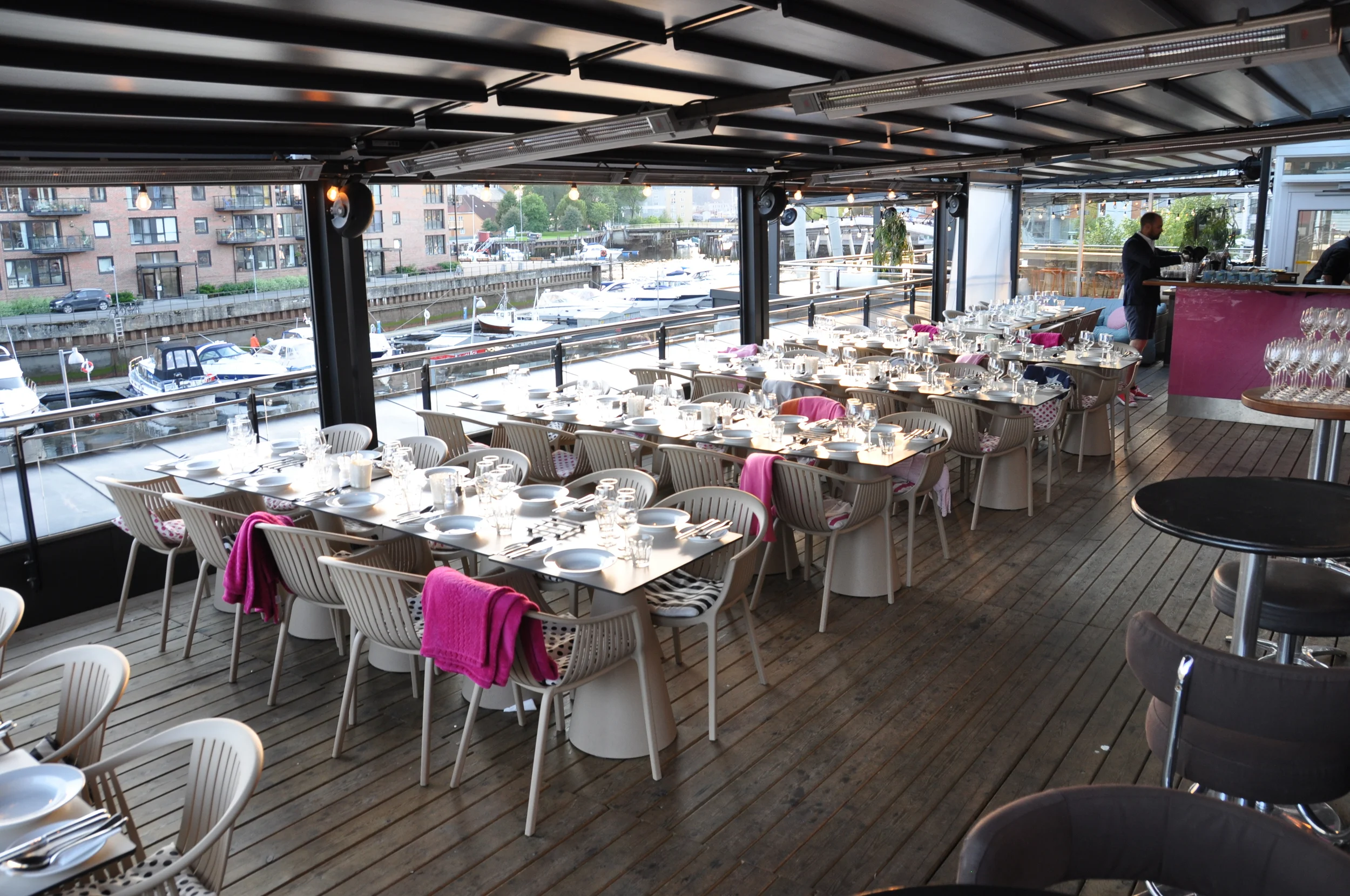 Everything ready for dinner at Solsiden.