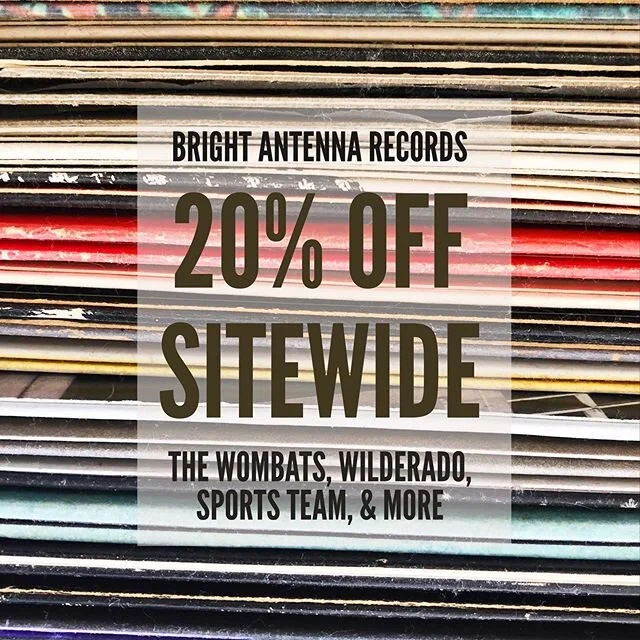 20% off SITEWIDE: includes all vinyl, CDs, & books, just to keep you busy! Use promo code: STAYINSIDE