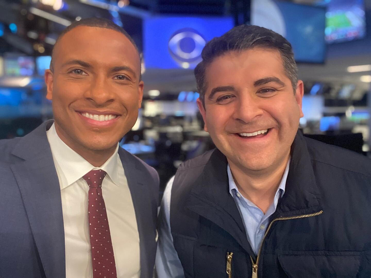 A big shoutout to @omarvillafranca also working through the holiday weekend holding everything down on the @cbsnews stream (you can watch him now).

You know, I only see Omar in the best places.

Here we are in the @cbsnews NY hub.

The second-to-las