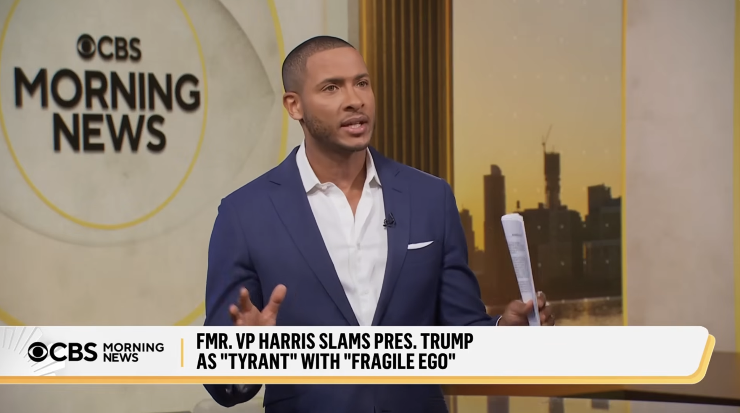 Kamala Harris slams Trump for "fragile ego" as she promotes her new book