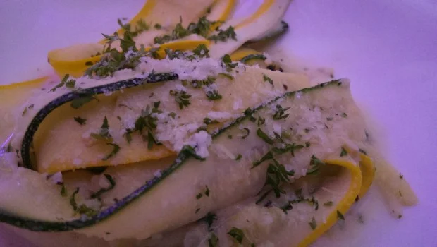 Close up of Zucchini Pappardelle @ LeMangii, Kamla Mills, Lower Parel