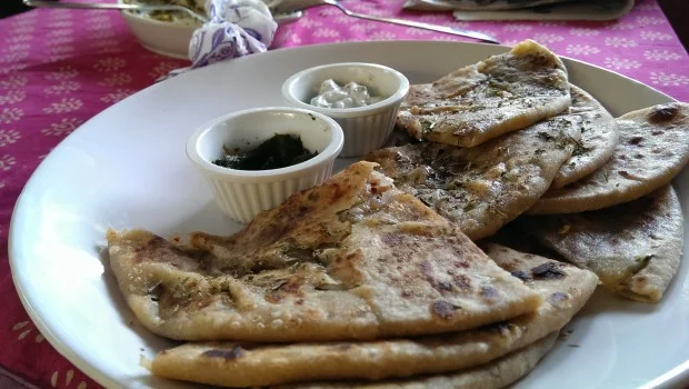 Aloo Parotha @ Bohemyan Blue, Alibaug