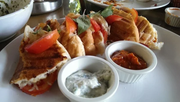 Tomato Basil Sandwich @ Bohemyan Blue, Alibaug