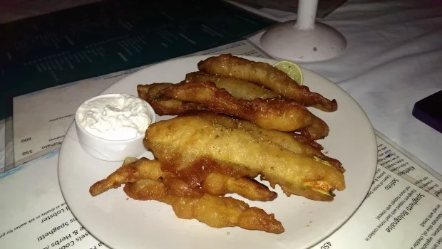 Zucchini Fritters @ Thalassa, Goa