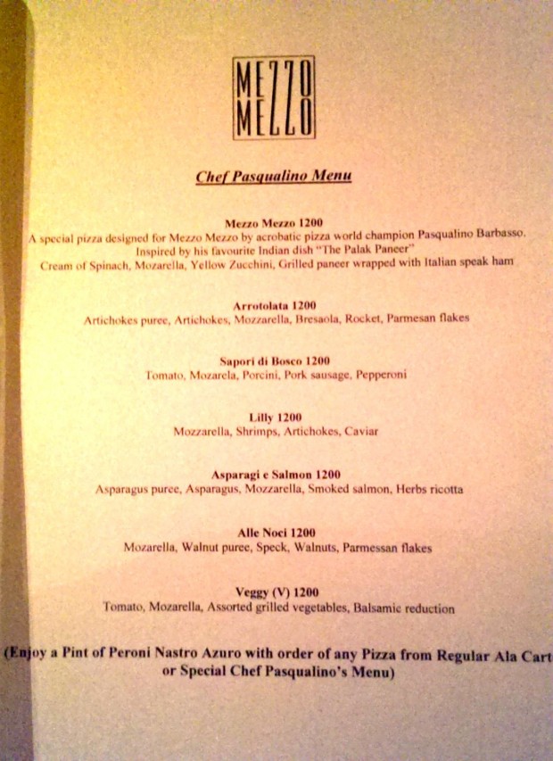 Special Menu @ Mezzo Mezzo, JW Marriott