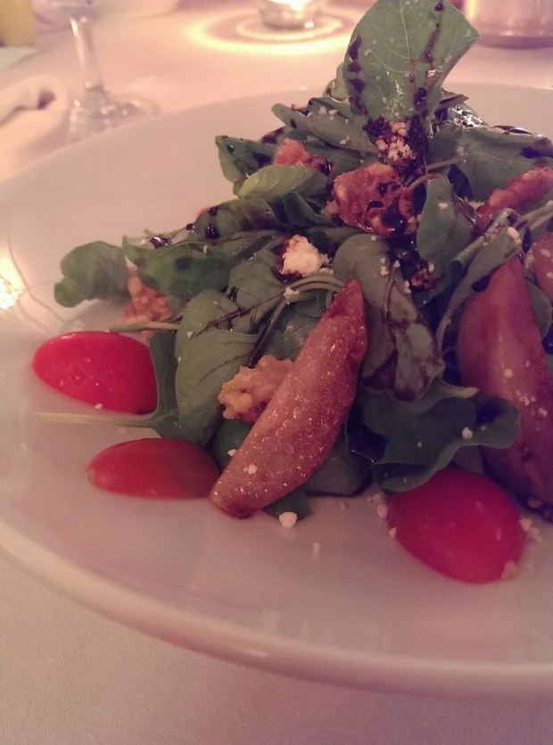 Grilled Pear Salad with Rocket Leaves and Walnuts doused in a Balsamic Dressing @ JW Marriott, Phuket