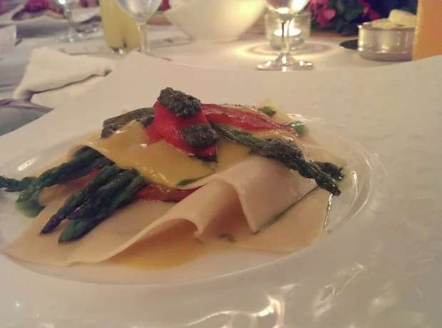 Roasted Pepper Ravioli with Asparagus @ JW Marriott, Phuket