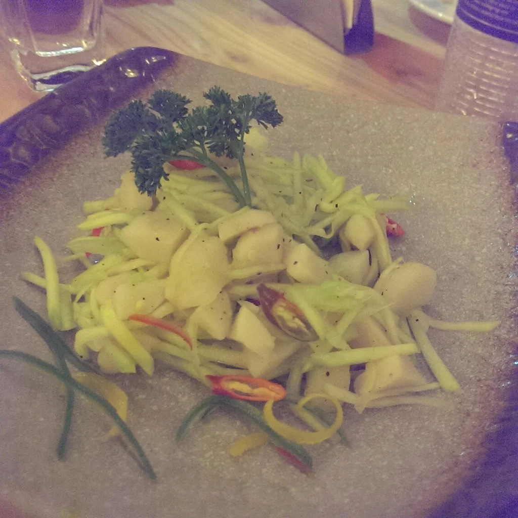 Water Chestnut and Raw Mango Salad @ Ithaka, Lower Parel