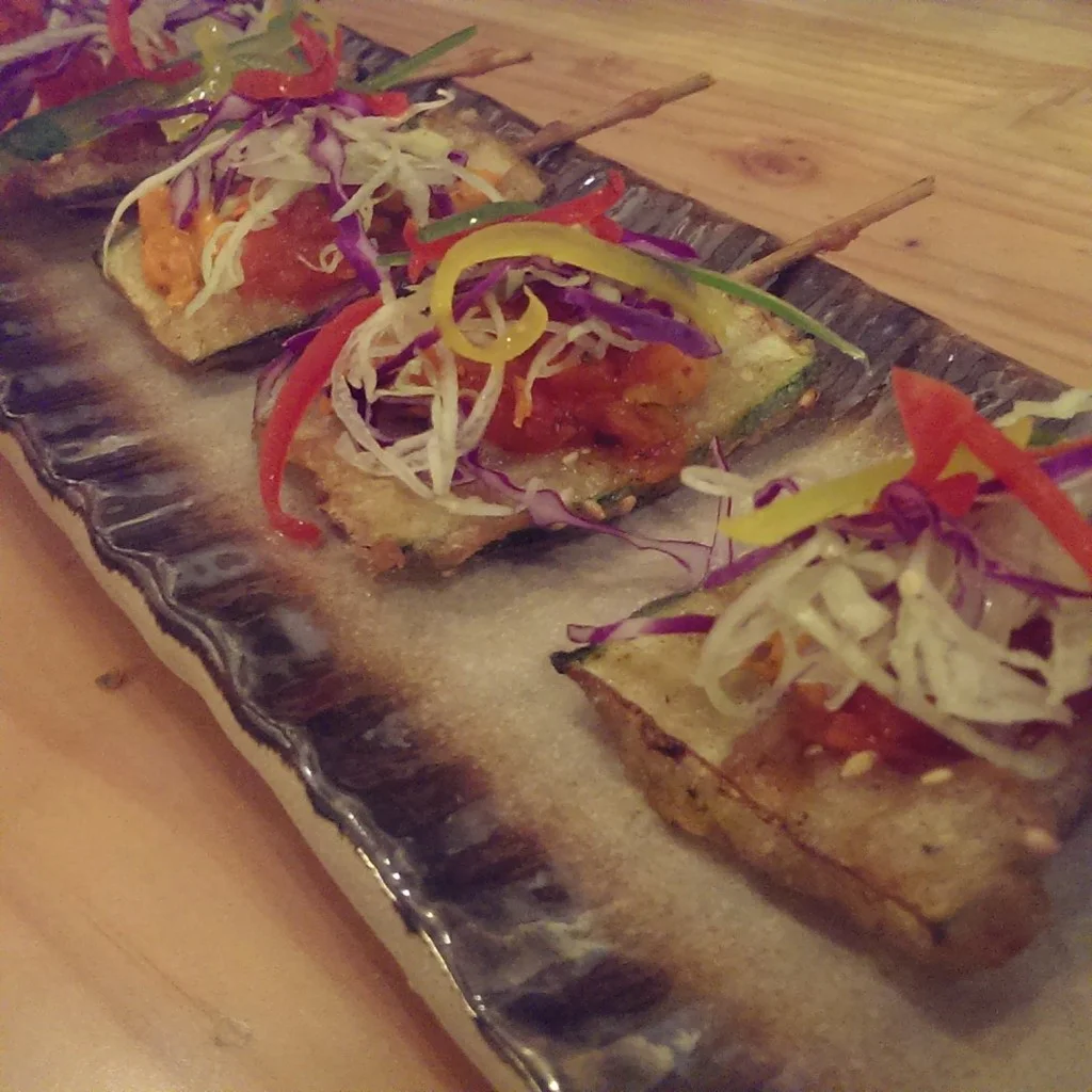 Sesame and Zucchini Fritters @ Ithaka, Lower Parel