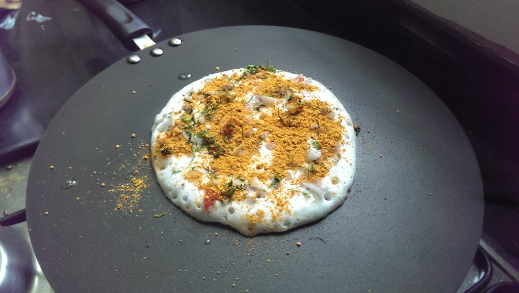 Uttapam being prepared