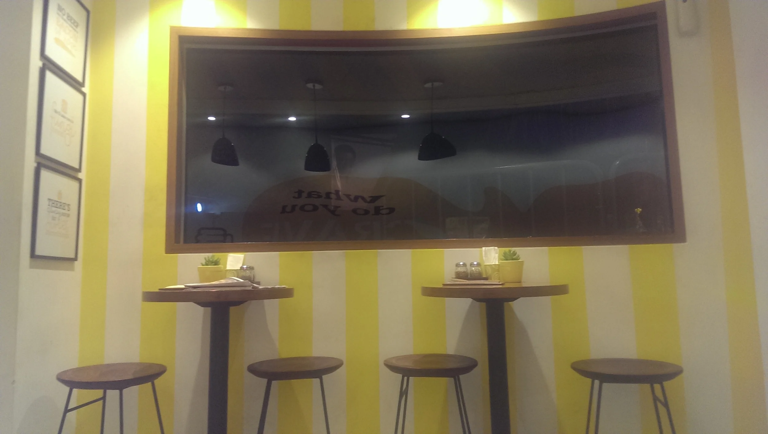 Bright Yellow Interiors @ Crave, Prabhadevi
