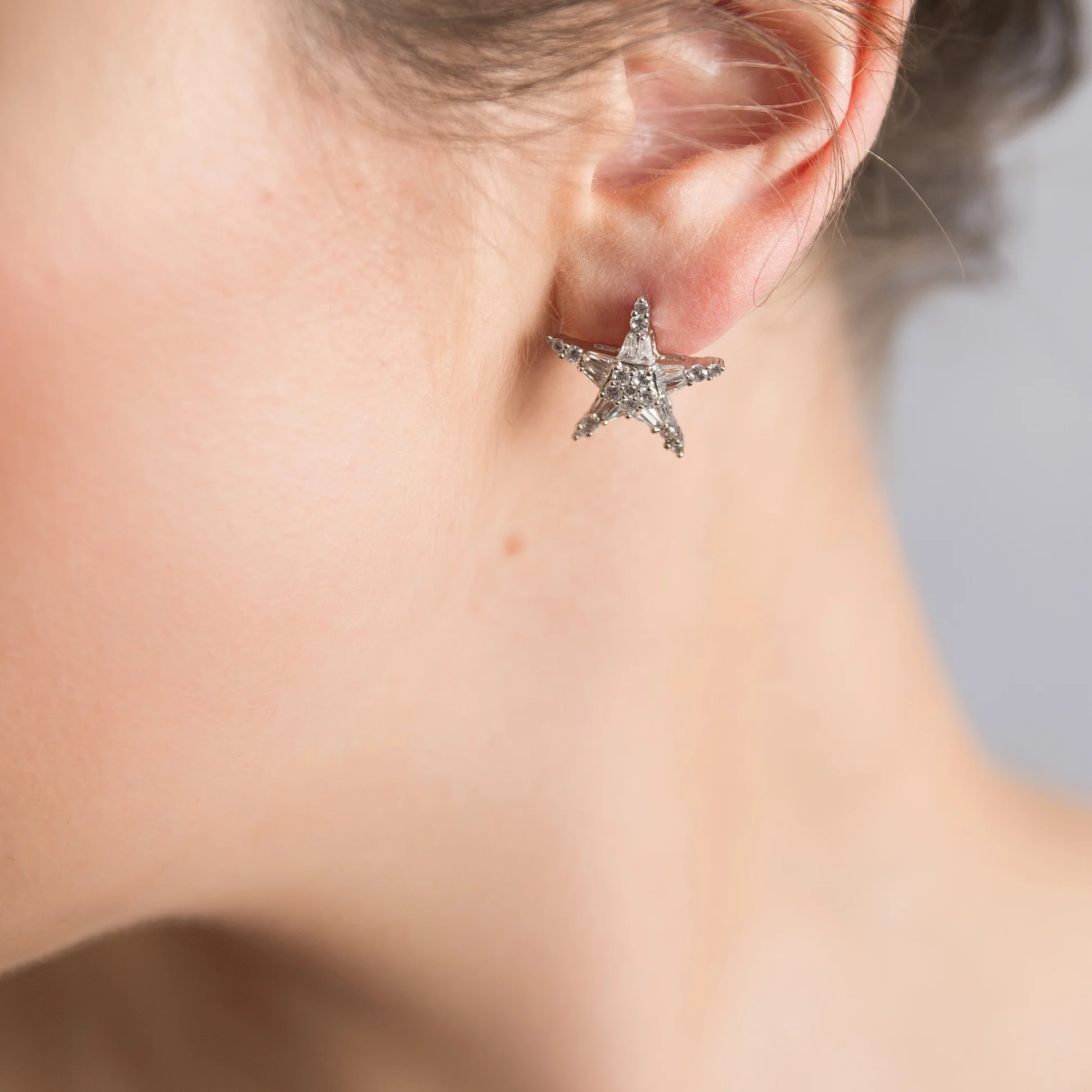 Etolie Earrings, bridal earrings, bridal accessories, star bridal, celestial bride, wedding hair, bridal hair, miss clemmie
