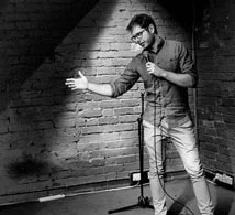 A Stand-up Celebrant doing comedy